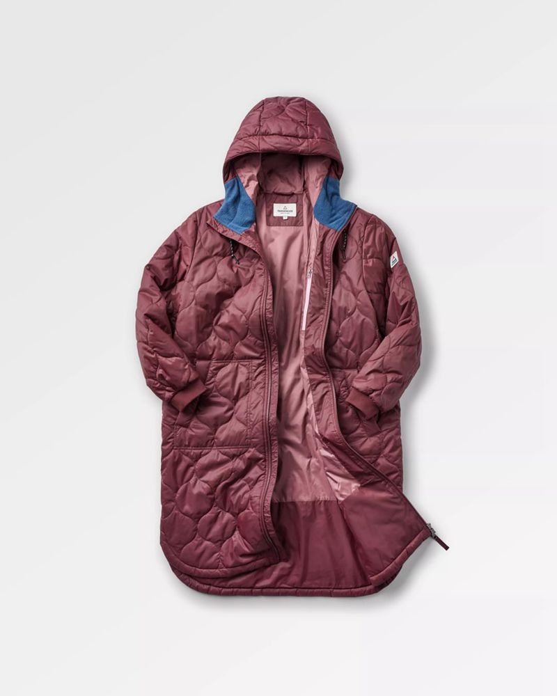 Kurtka Passenger Flora 2.0 Long Insulated Damskie Wine | Polska-OBYAJZ179