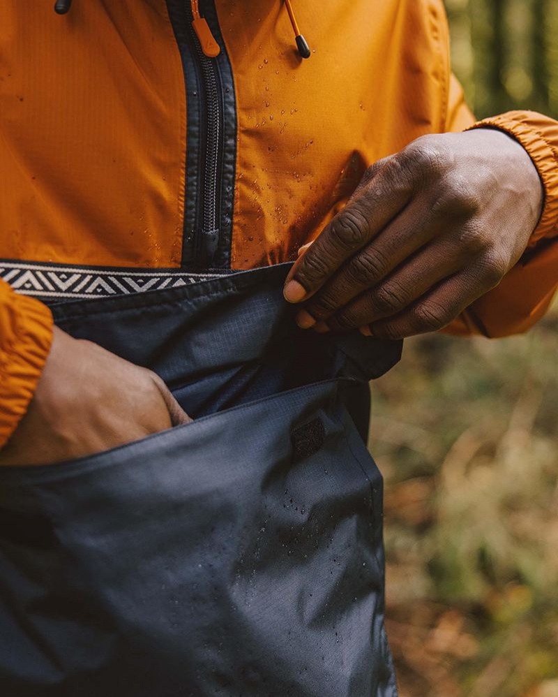 Kurtka Passenger Flow 1/2 Zip Recycled Wody Resistant Męskie Granatowe | Polska-BRGJPF195