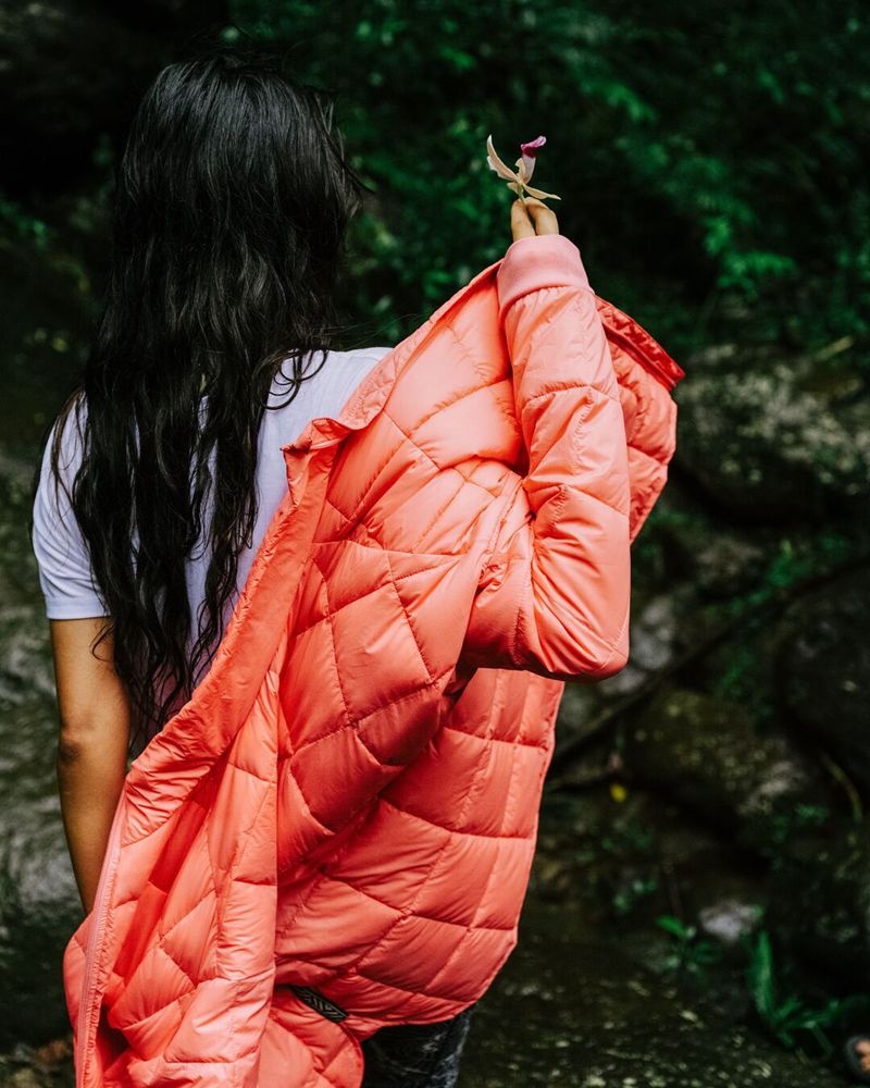 Kurtka Passenger Lorelei Oversized Insulated Damskie Różowe | Polska-UYTCPL437