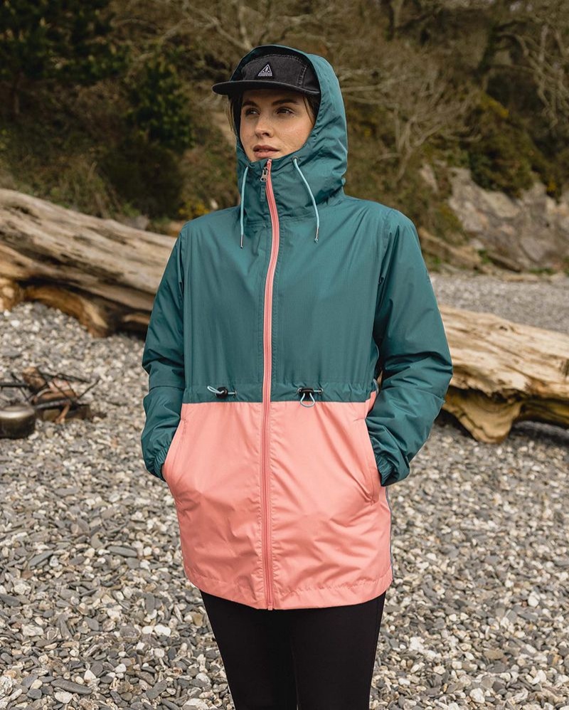 Kurtka Passenger Nimbin Recycled Full Zip Wody Resistant Damskie Mediterranean | Polska-EFZTGQ329