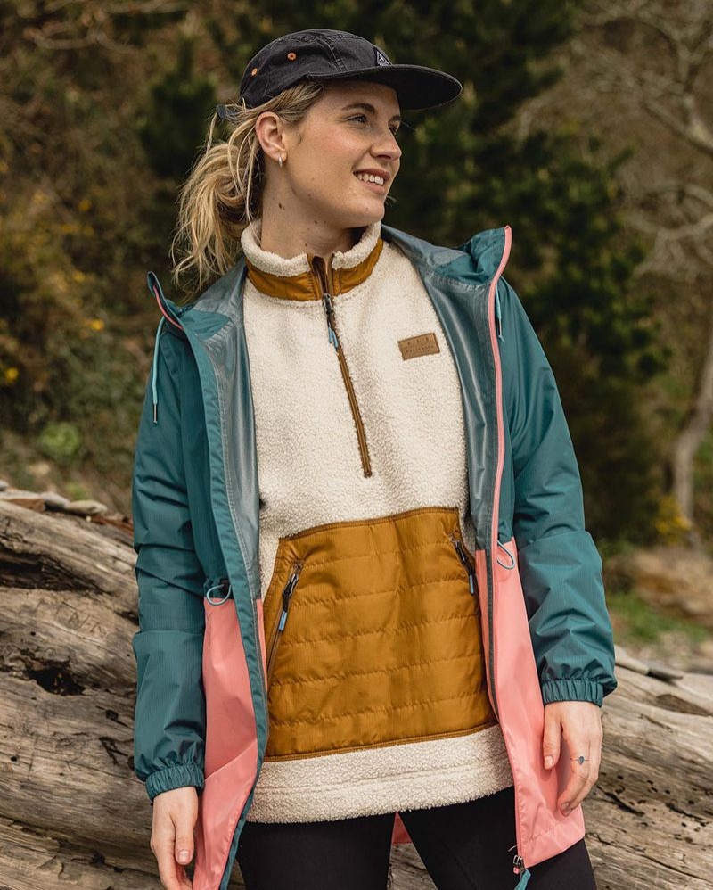 Kurtka Passenger Nimbin Recycled Full Zip Wody Resistant Damskie Mediterranean | Polska-EFZTGQ329