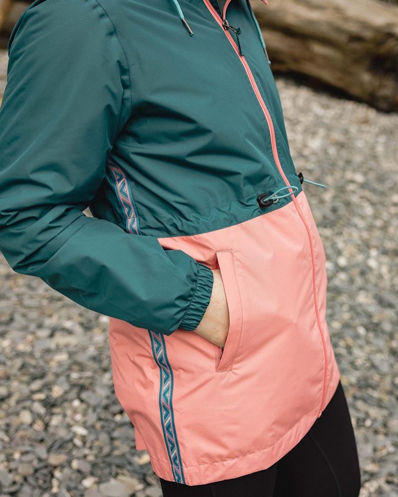 Kurtka Passenger Nimbin Recycled Full Zip Wody Resistant Damskie Mediterranean | Polska-EFZTGQ329