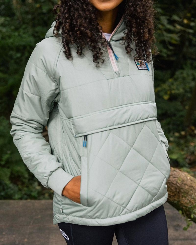 Kurtka Passenger Ocean Insulated 1/2 Zip Damskie Zielone | Polska-ZHNTOX074