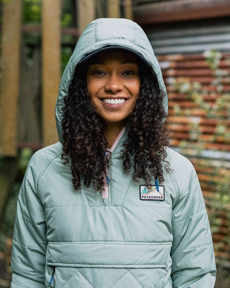 Kurtka Passenger Ocean Insulated 1/2 Zip Damskie Zielone | Polska-ZHNTOX074