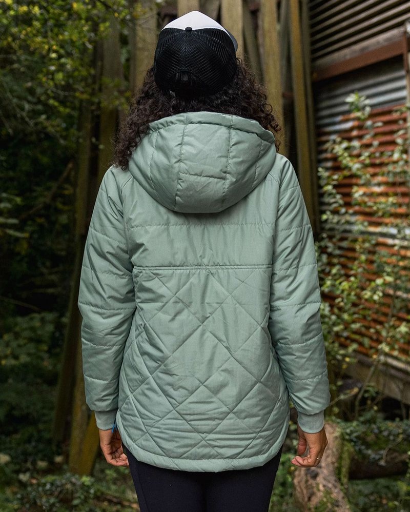 Kurtka Passenger Ocean Insulated 1/2 Zip Damskie Zielone | Polska-ZHNTOX074