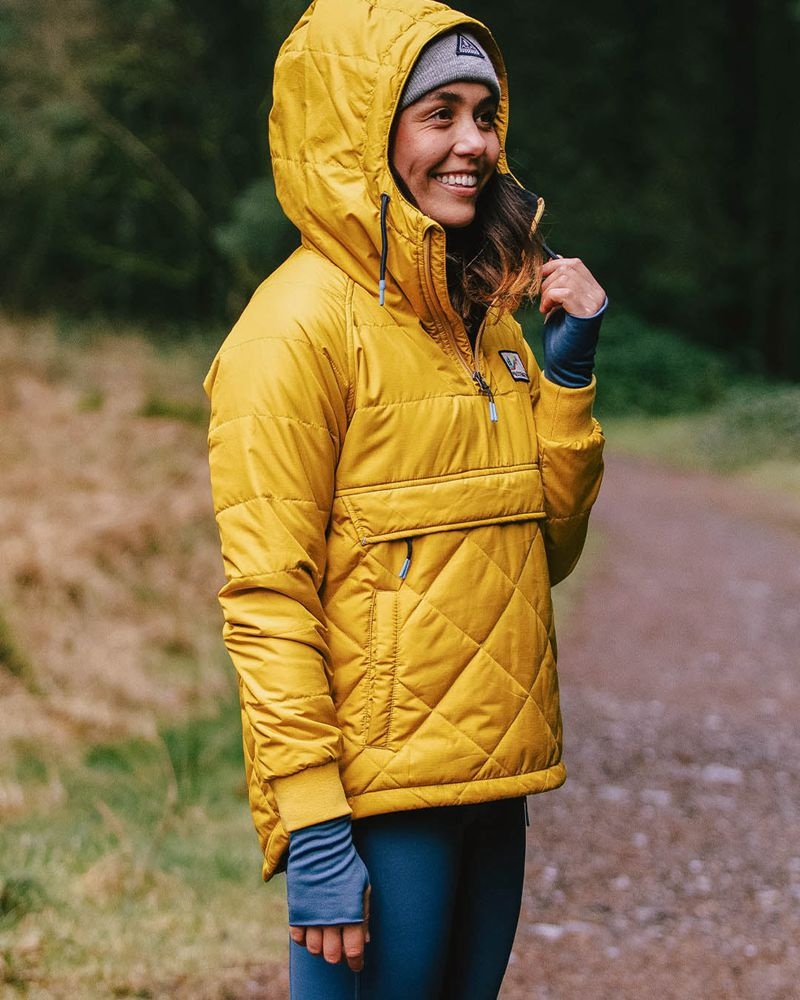 Kurtka Passenger Ocean Recycled Insulated 1/2 Zip Damskie Honey | Polska-RKUIAB026