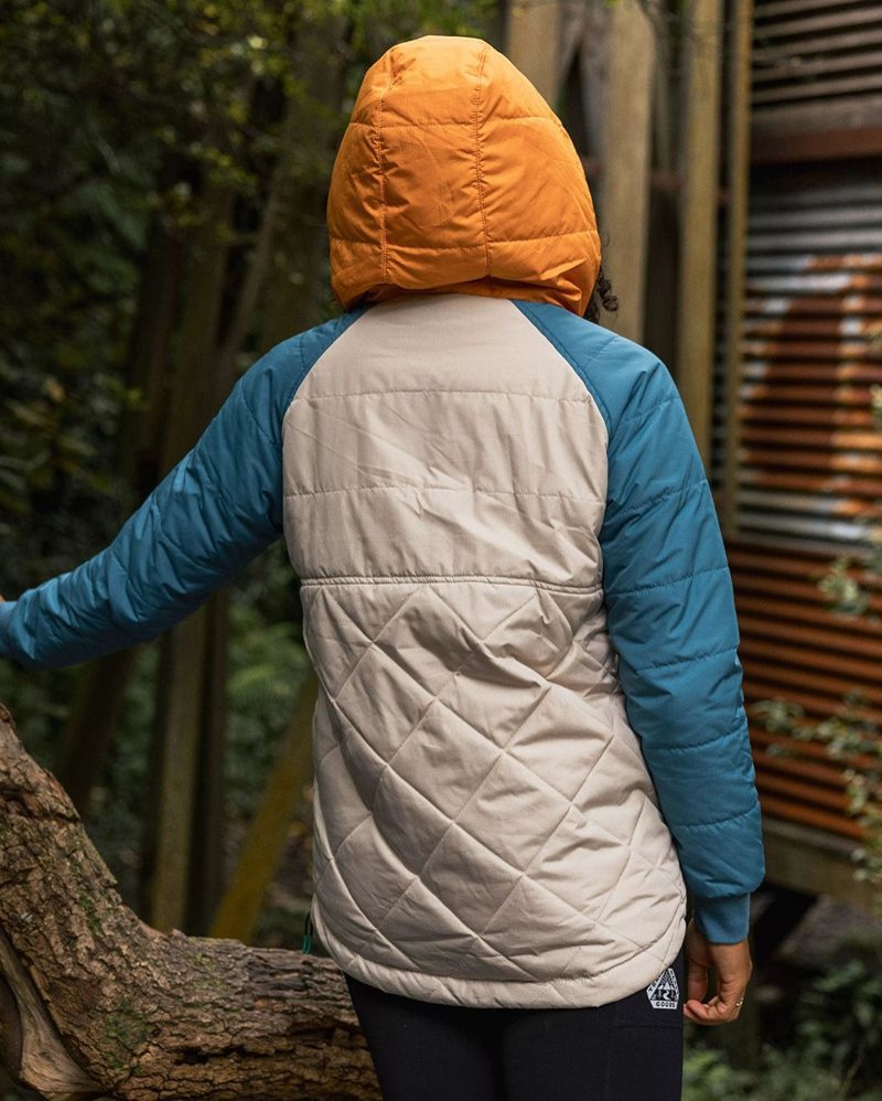 Kurtka Passenger Ocean Recycled Insulated 1/2 Zip Damskie Feather | Polska-TDQBXU760