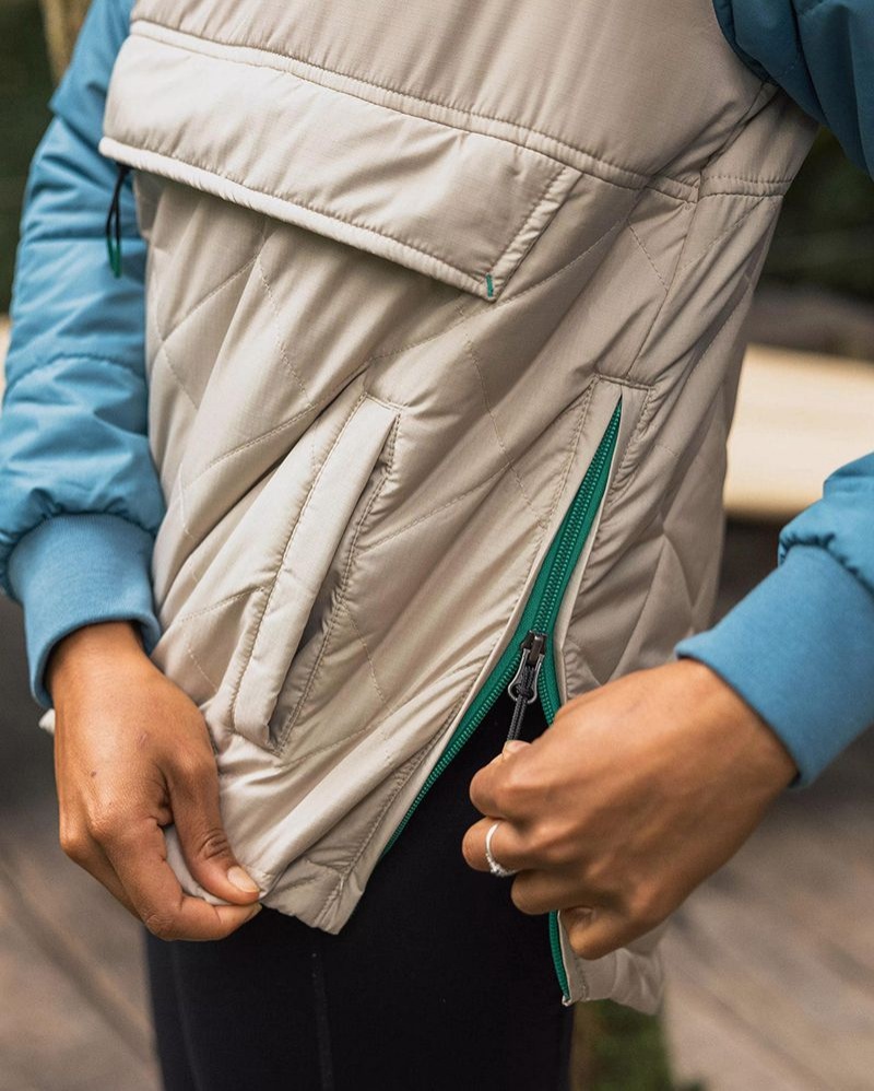 Kurtka Passenger Ocean Recycled Insulated 1/2 Zip Damskie Feather | Polska-TDQBXU760