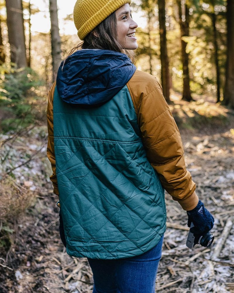 Kurtka Passenger Ocean Recycled Insulated 1/2 Zip Damskie Jasny | Polska-ZICOXQ817