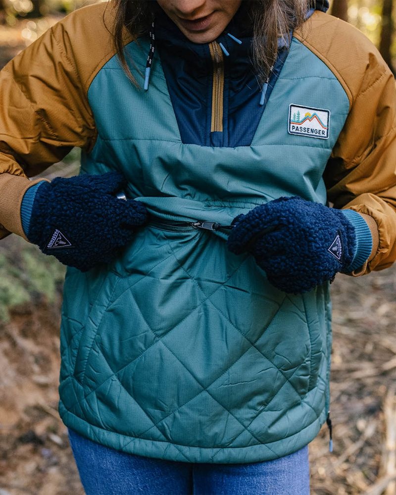 Kurtka Passenger Ocean Recycled Insulated 1/2 Zip Damskie Jasny | Polska-ZICOXQ817