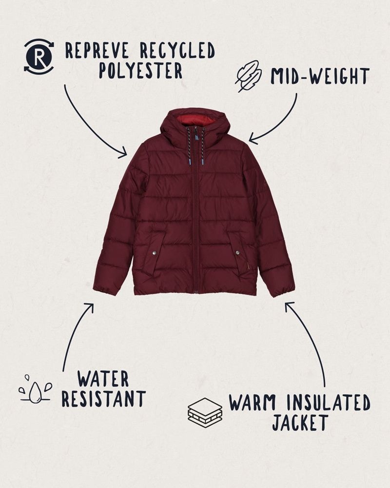 Kurtka Passenger Parks Recycled Insulated Damskie Windsor Wine | Polska-WYQKIB475