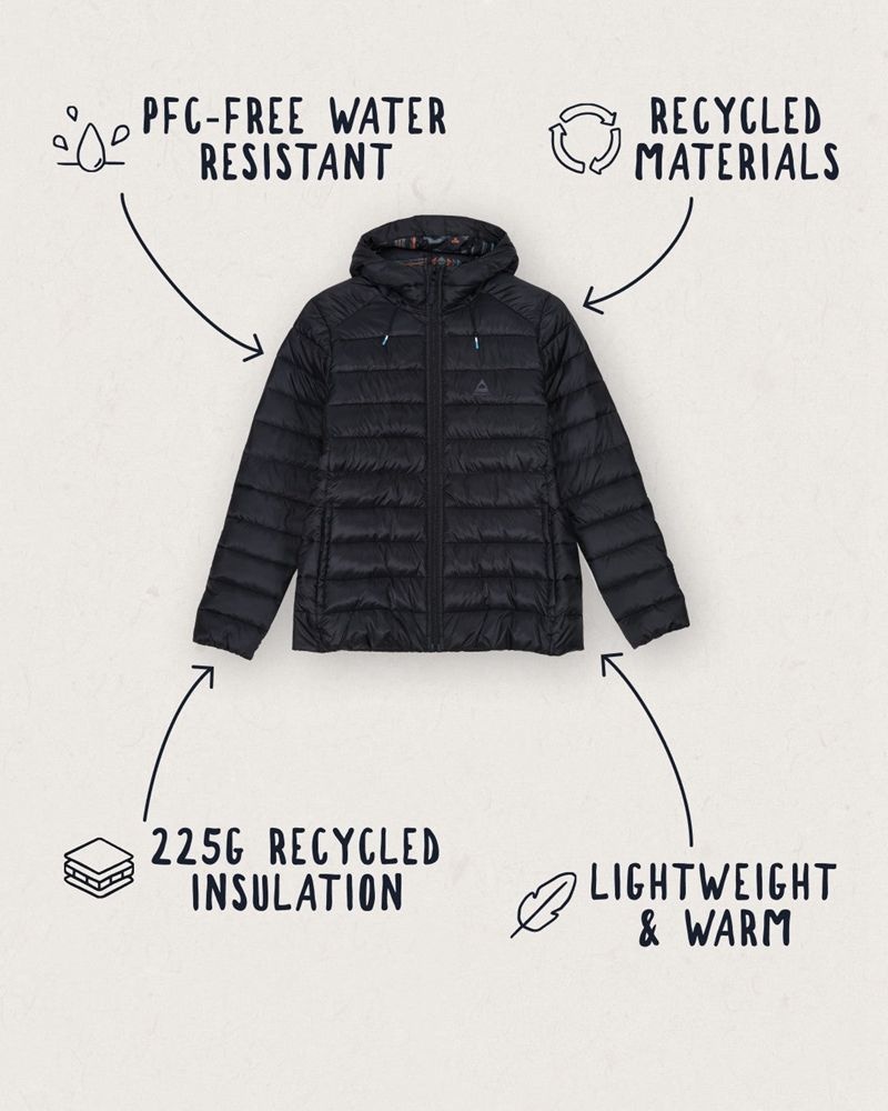 Kurtka Passenger Pow Recycled Insulated Damskie Czarne | Polska-GPYLIE185