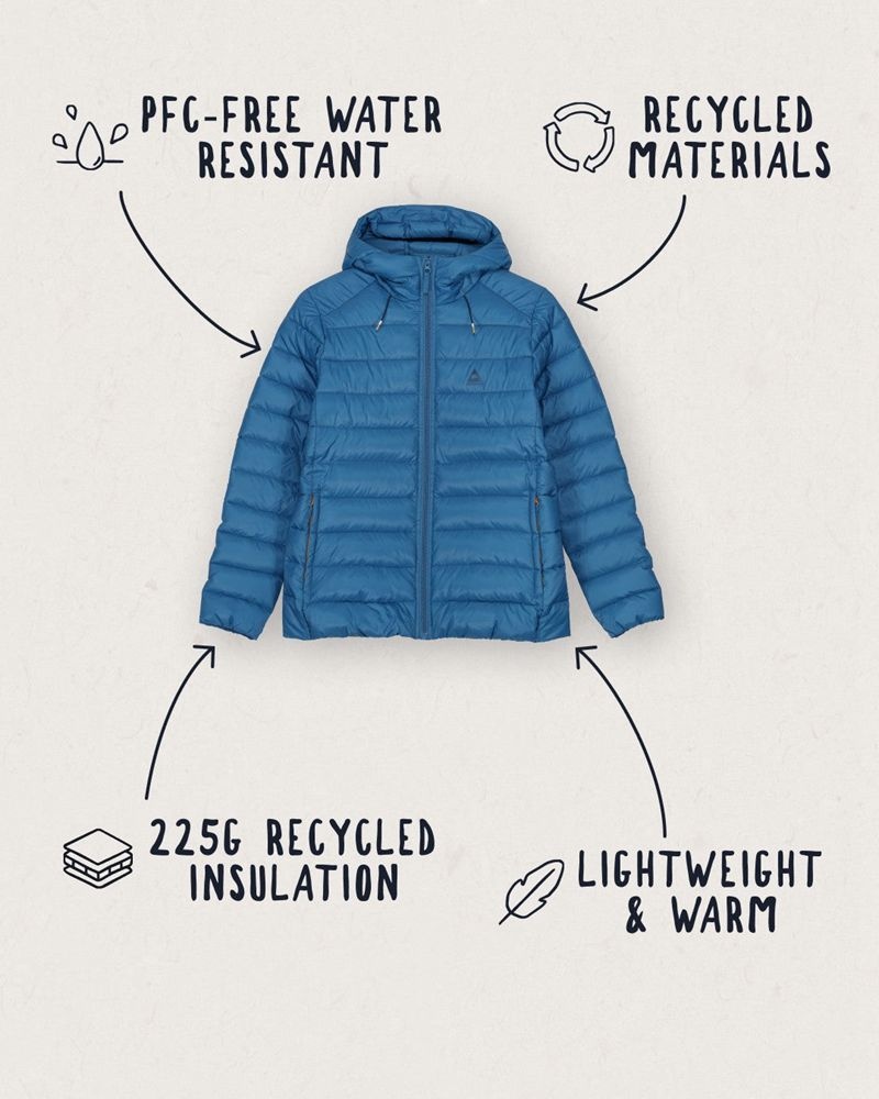 Kurtka Passenger Pow Recycled Insulated Damskie Niebieskie | Polska-EUWDMJ679