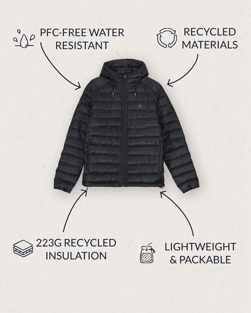 Kurtka Passenger Roamer Recycled Insulated Męskie Czarne | Polska-KYHOUZ591