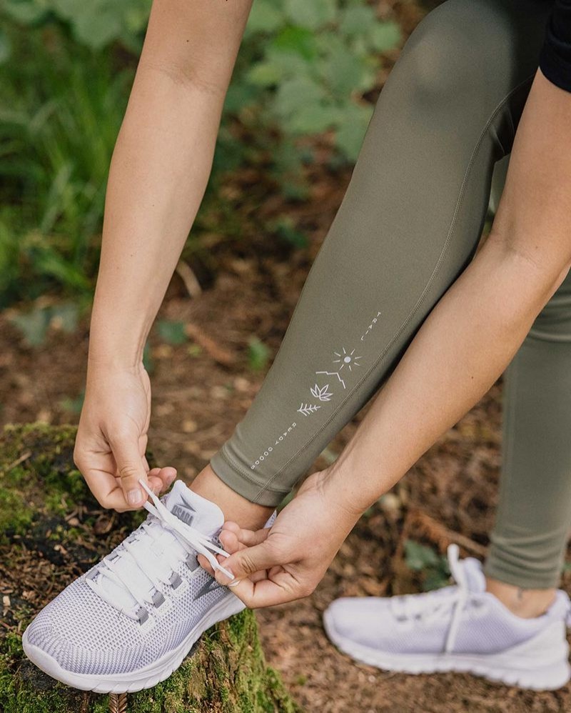 Legginsy Passenger Fresh Air 2.0 Recycled Damskie Oliwkowe | Polska-MGAELS283