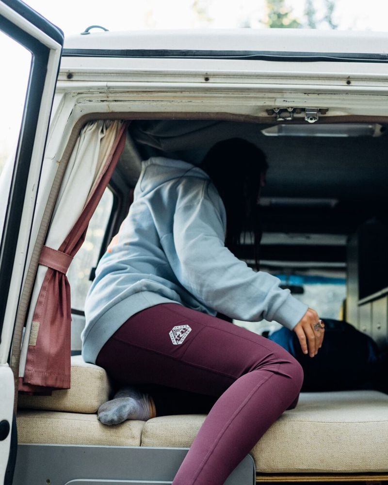 Legginsy Passenger Fresh Air Recycled Damskie Wine | Polska-SQMVTK429