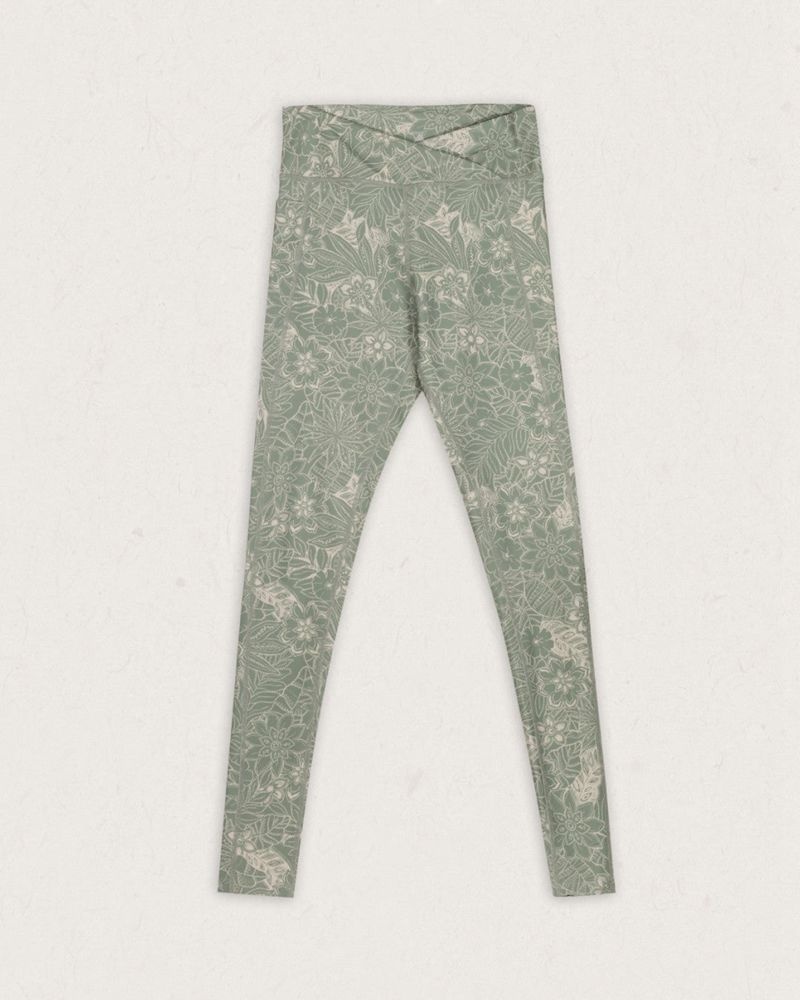 Legginsy Passenger Fresh Air Recycled Damskie Zielone | Polska-XAUFYN160