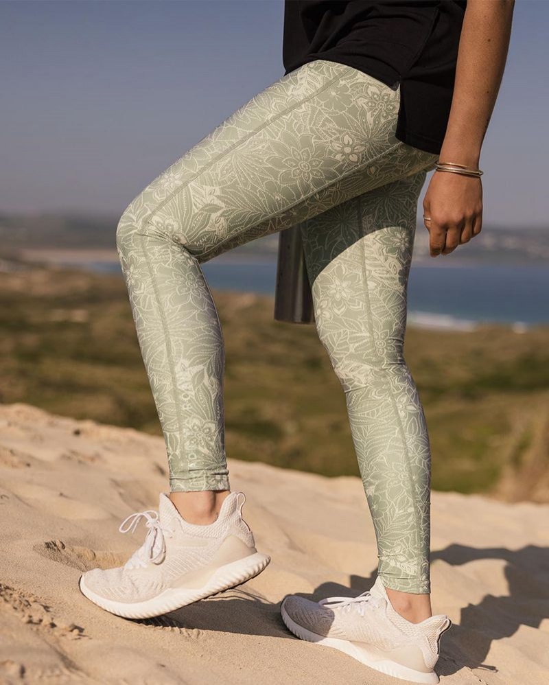 Legginsy Passenger Fresh Air Recycled Damskie Zielone | Polska-XAUFYN160