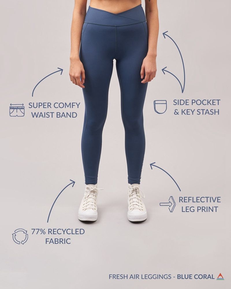 Legginsy Passenger Fresh Air Recycled Damskie Jasny | Polska-YPQTBG657