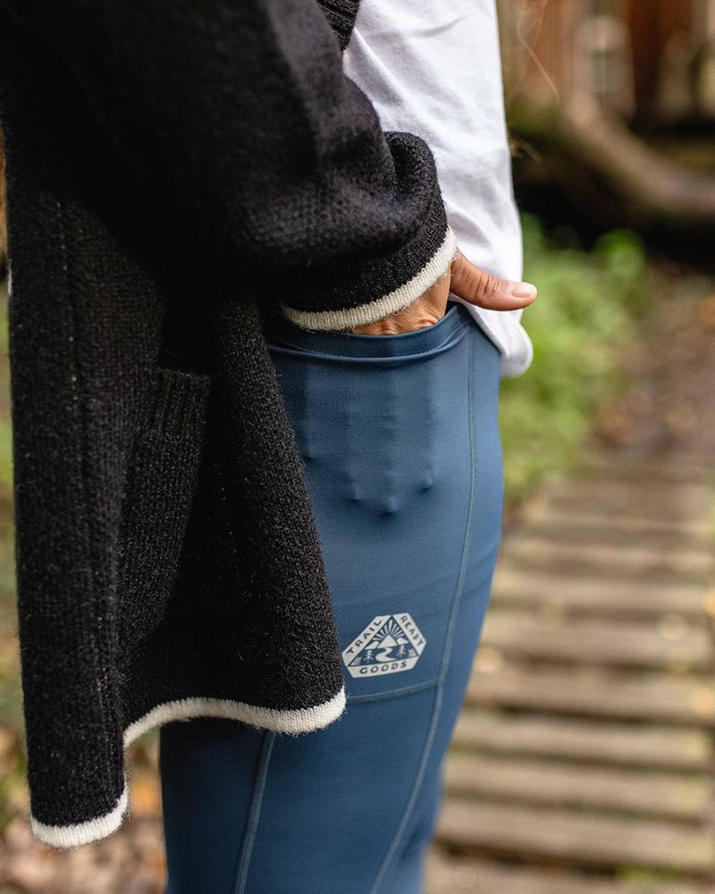 Legginsy Passenger Fresh Air Recycled Damskie Niebieskie Koralowe | Polska-WMJGRB893