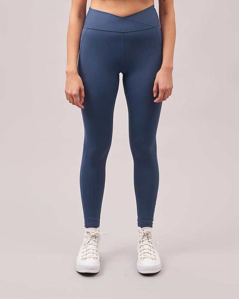 Legginsy Passenger Fresh Air Recycled Damskie Niebieskie Koralowe | Polska-WMJGRB893