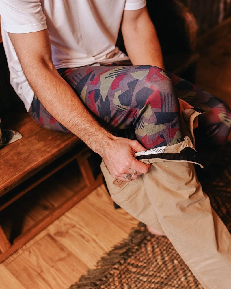 Legginsy Passenger Venture Recycled Base Layer Męskie Camo | Polska-OUBSTN586