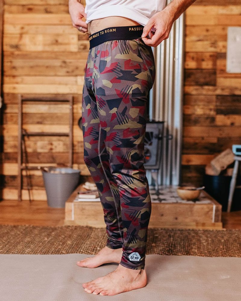 Legginsy Passenger Venture Recycled Base Layer Męskie Camo | Polska-OUBSTN586