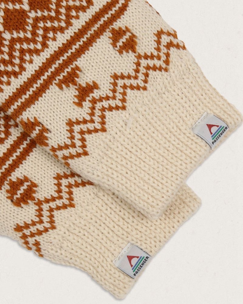Mitten Passenger Flurry Recycled Fleece Podszewką Fingerless Damskie Pomarańczowe Brązowe | Polska-YUSZWR673