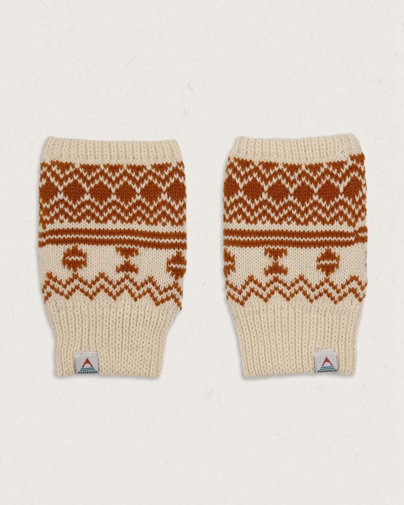 Mitten Passenger Flurry Recycled Fleece Podszewką Fingerless Damskie Pomarańczowe Brązowe | Polska-YUSZWR673