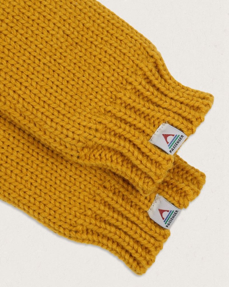 Mitten Passenger Flurry Recycled Fleece Podszewką Fingerless Damskie Żółte | Polska-RUHYZC041