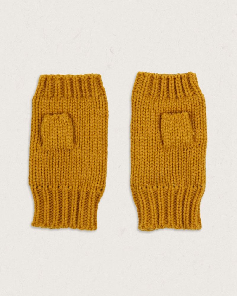 Mitten Passenger Flurry Recycled Fleece Podszewką Fingerless Damskie Żółte | Polska-RUHYZC041