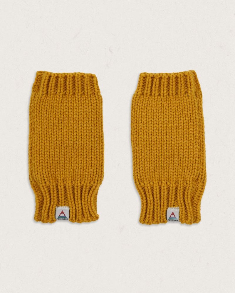 Mitten Passenger Flurry Recycled Fleece Podszewką Fingerless Damskie Żółte | Polska-RUHYZC041