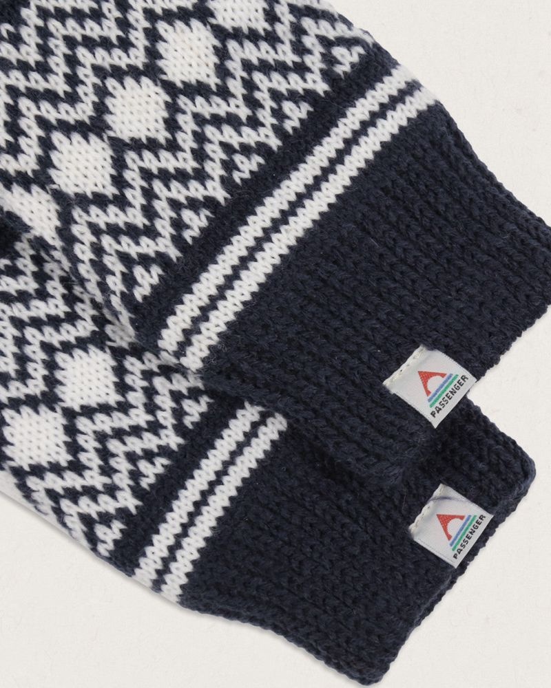 Mitten Passenger Powder Fleece Podszewką Recycled Acrylic Damskie Granatowe | Polska-FYHTNV374