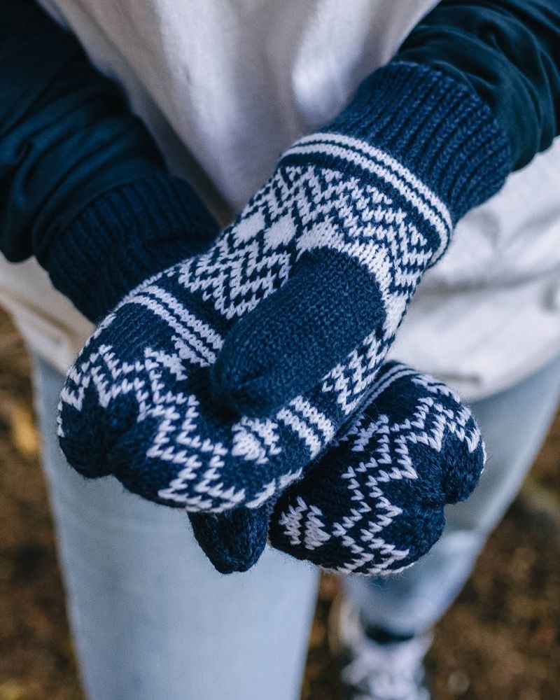 Mitten Passenger Powder Fleece Podszewką Recycled Acrylic Damskie Granatowe | Polska-FYHTNV374