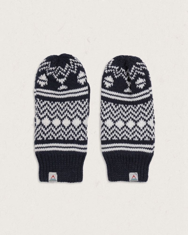 Mitten Passenger Powder Fleece Podszewką Recycled Acrylic Damskie Granatowe | Polska-FYHTNV374