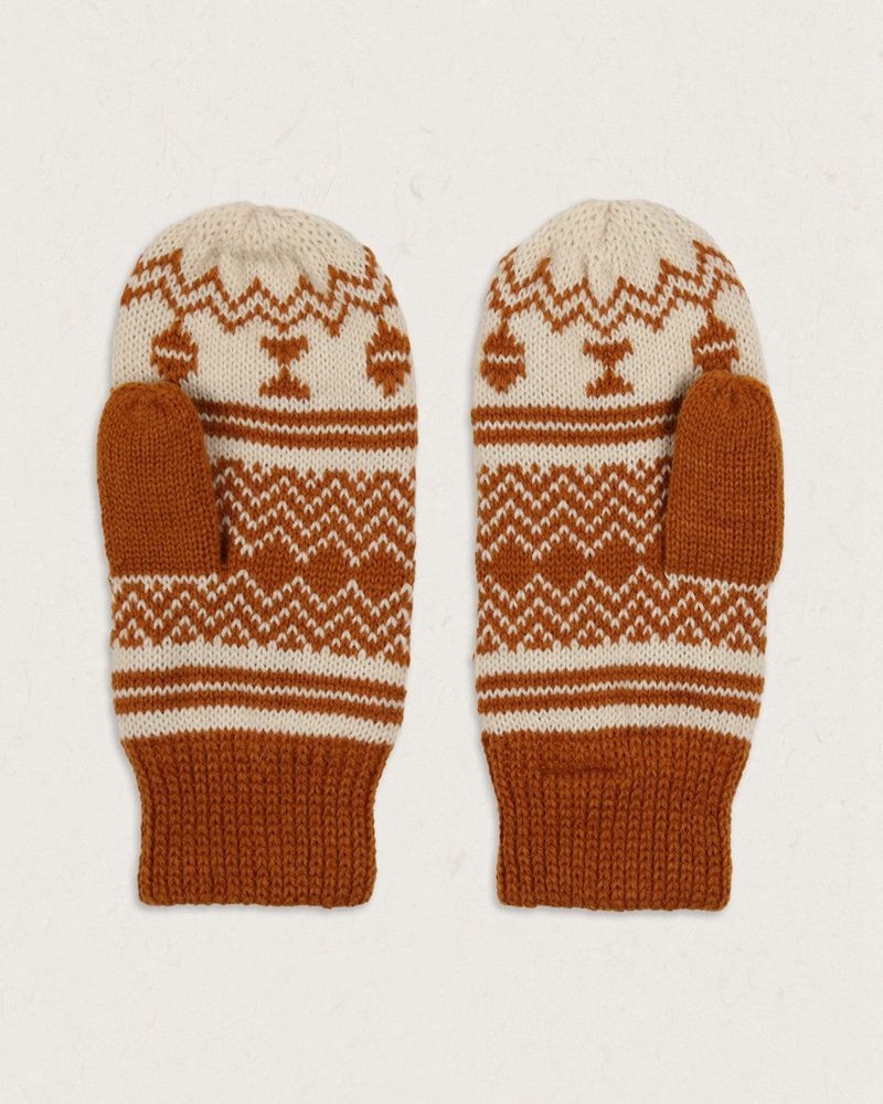 Mitten Passenger Powder Fleece Podszewką Recycled Acrylic Damskie Pomarańczowe Brązowe | Polska-WMQLFY724