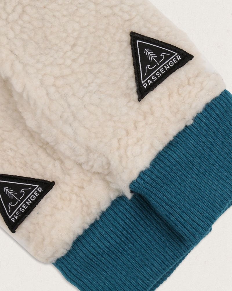 Mitten Passenger Snowfall Recycled Sherpa Damskie Warm Ivory | Polska-TPDBCY612