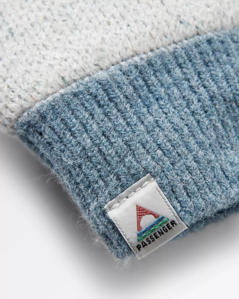 Mitten Passenger Wave Recycled Fleece Podszewką Męskie Białe | Polska-OEVXKJ392