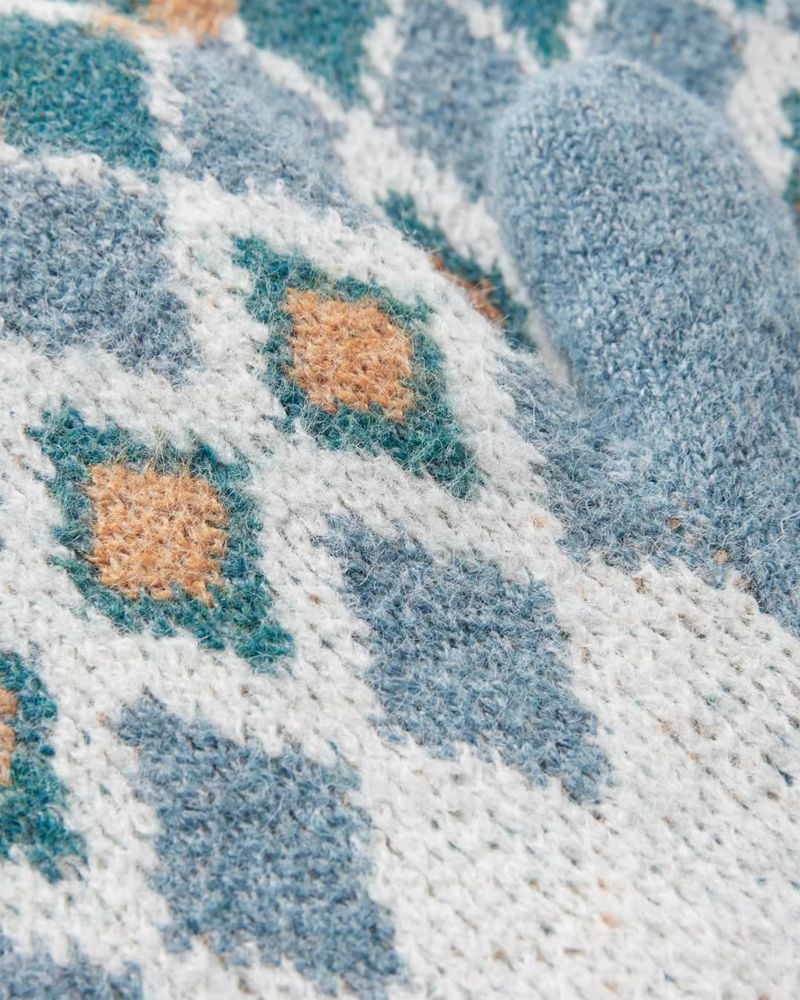 Mitten Passenger Wave Recycled Fleece Podszewką Damskie Białe | Polska-CJWEKL357