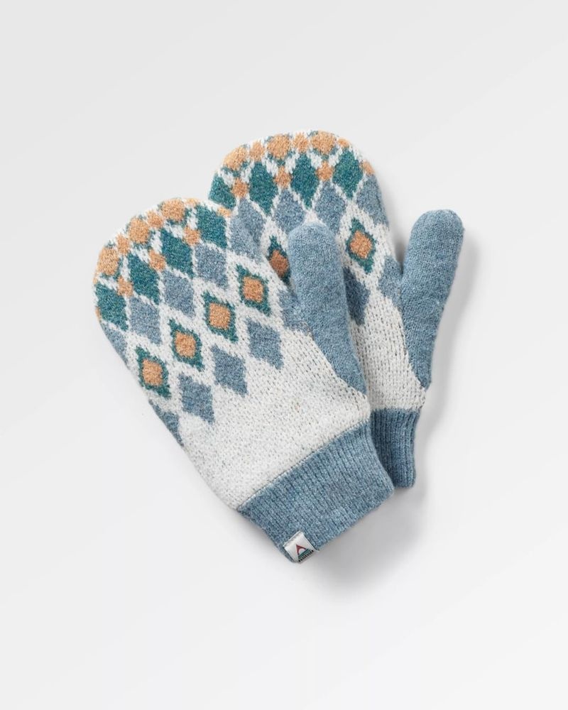 Mitten Passenger Wave Recycled Fleece Podszewką Damskie Białe | Polska-CJWEKL357
