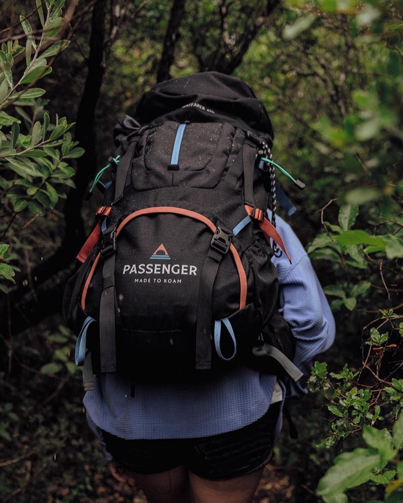 Plecak Passenger Wayfarer Recycled 65L Damskie Czarne | Polska-TZUJPI463