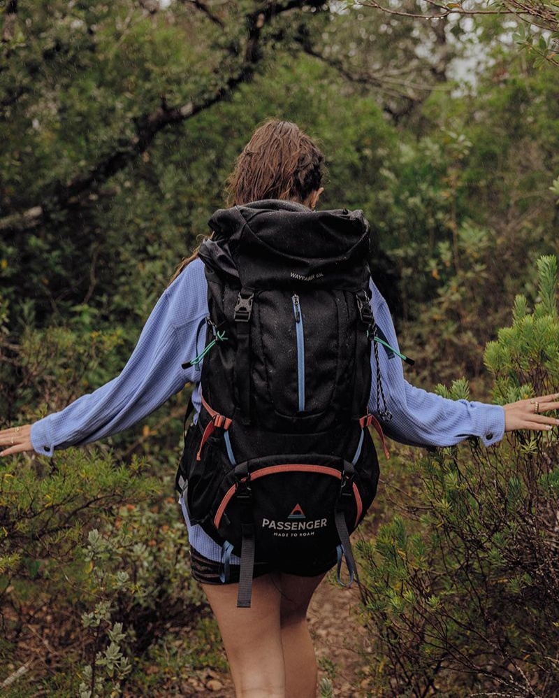 Plecak Passenger Wayfarer Recycled 65L Męskie Czarne | Polska-IPFDMR127