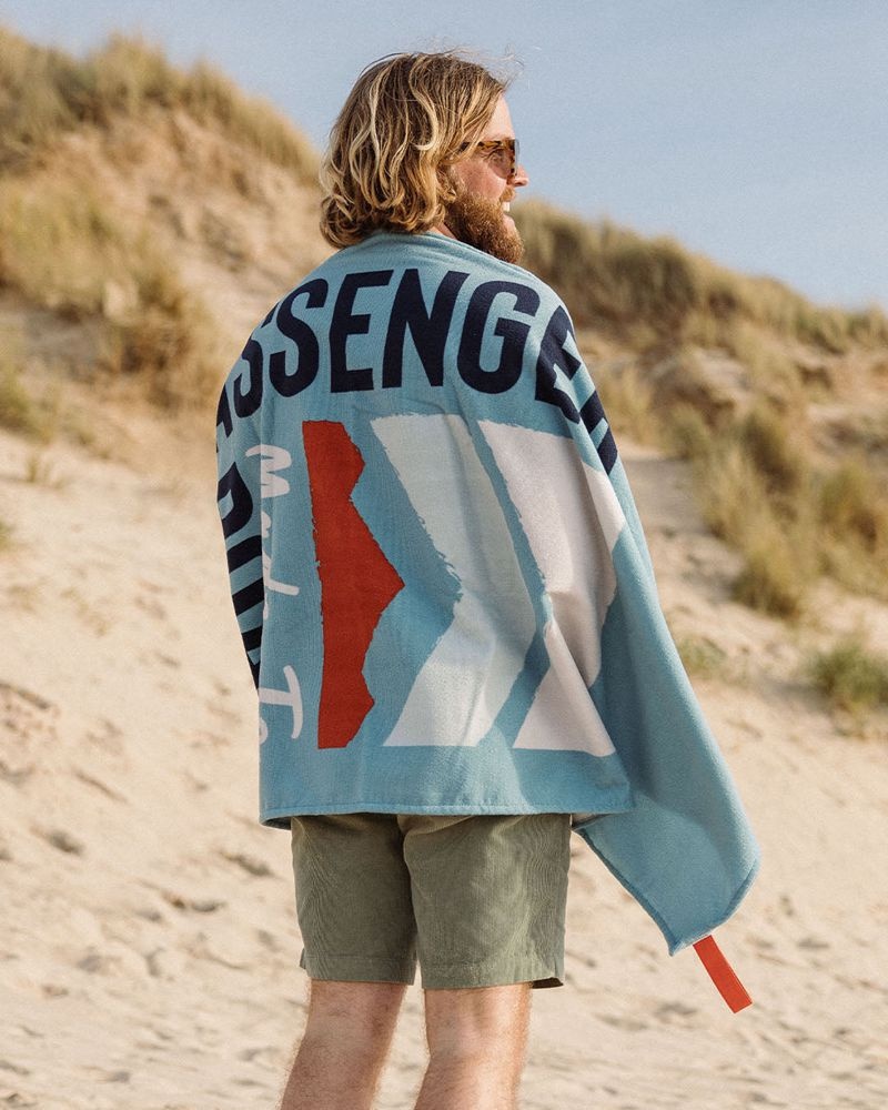 Ręcznik Passenger Portland Beach Recycled Męskie Niebieskie | Polska-BQZNED106