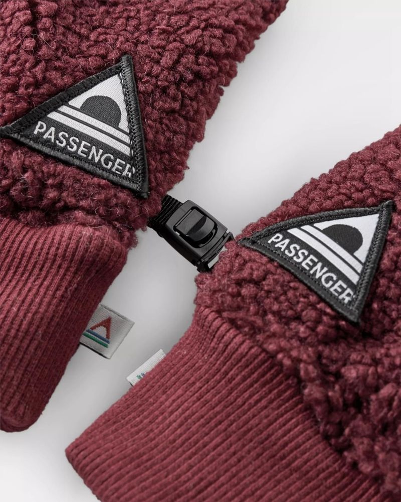 Rękawiczki Passenger Snowfall 2.0 Recycled Sherpa Męskie Wine | Polska-SGXJAR845