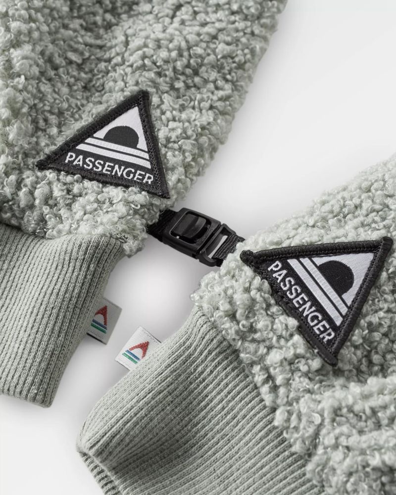 Rękawiczki Passenger Snowfall 2.0 Recycled Sherpa Męskie Zielone | Polska-NRFHBW107