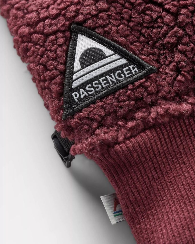 Rękawiczki Passenger Snowfall 2.0 Recycled Sherpa Damskie Wine | Polska-LFHQXM359