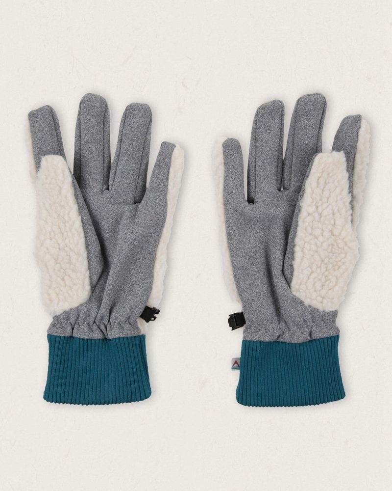 Rękawiczki Passenger Snowfall Recycled Sherpa Męskie Warm Ivory | Polska-NDMSKZ601