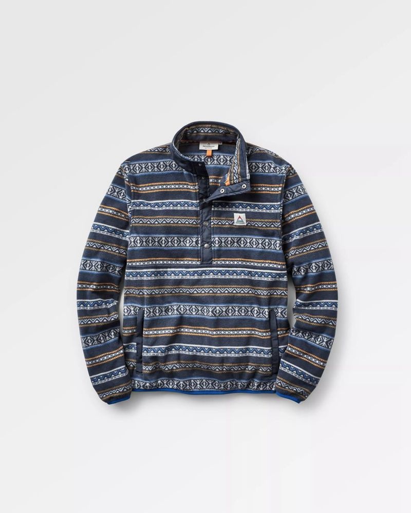 Runo Passenger Adrift Recycled Polar Męskie Midnight Fairisle | Polska-VSLGYO715