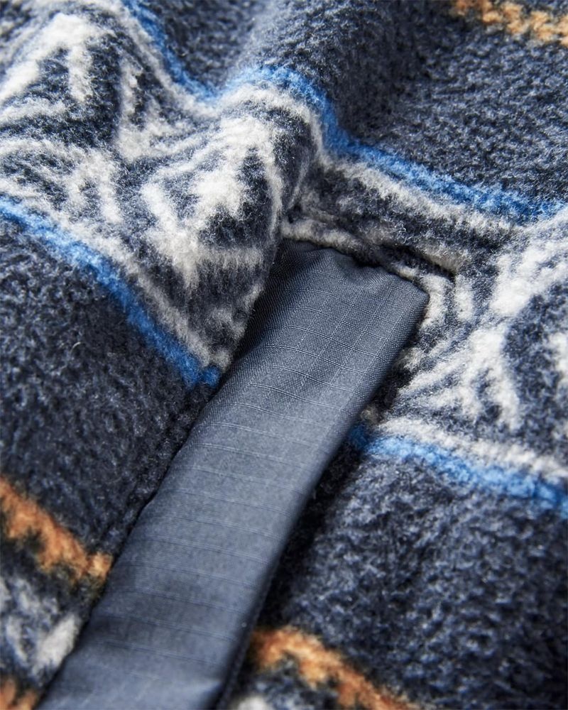 Runo Passenger Adrift Recycled Polar Męskie Midnight Fairisle | Polska-VSLGYO715