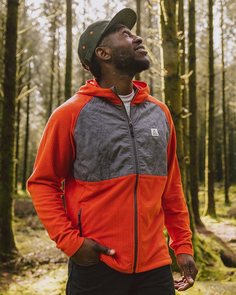 Runo Passenger Beyond Full Zip Recycled Męskie Pomarańczowe | Polska-CLSPZT265